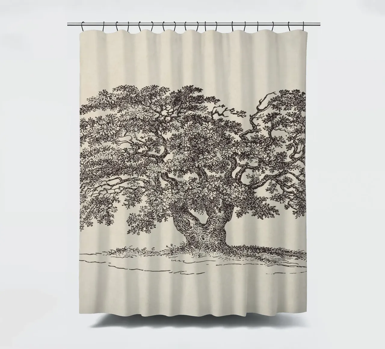 Oak Tree Sketch no. 1 tenda da doccia da apoloprints