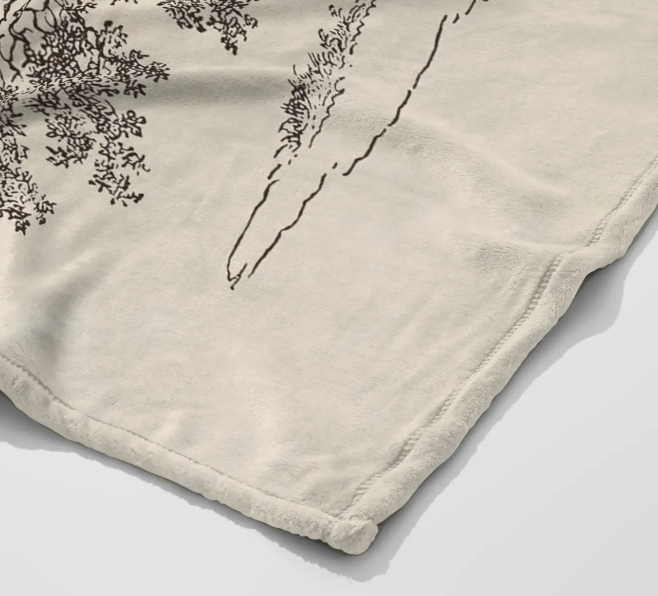 Oak Tree Sketch no. 1 coperta in pile da apoloprints