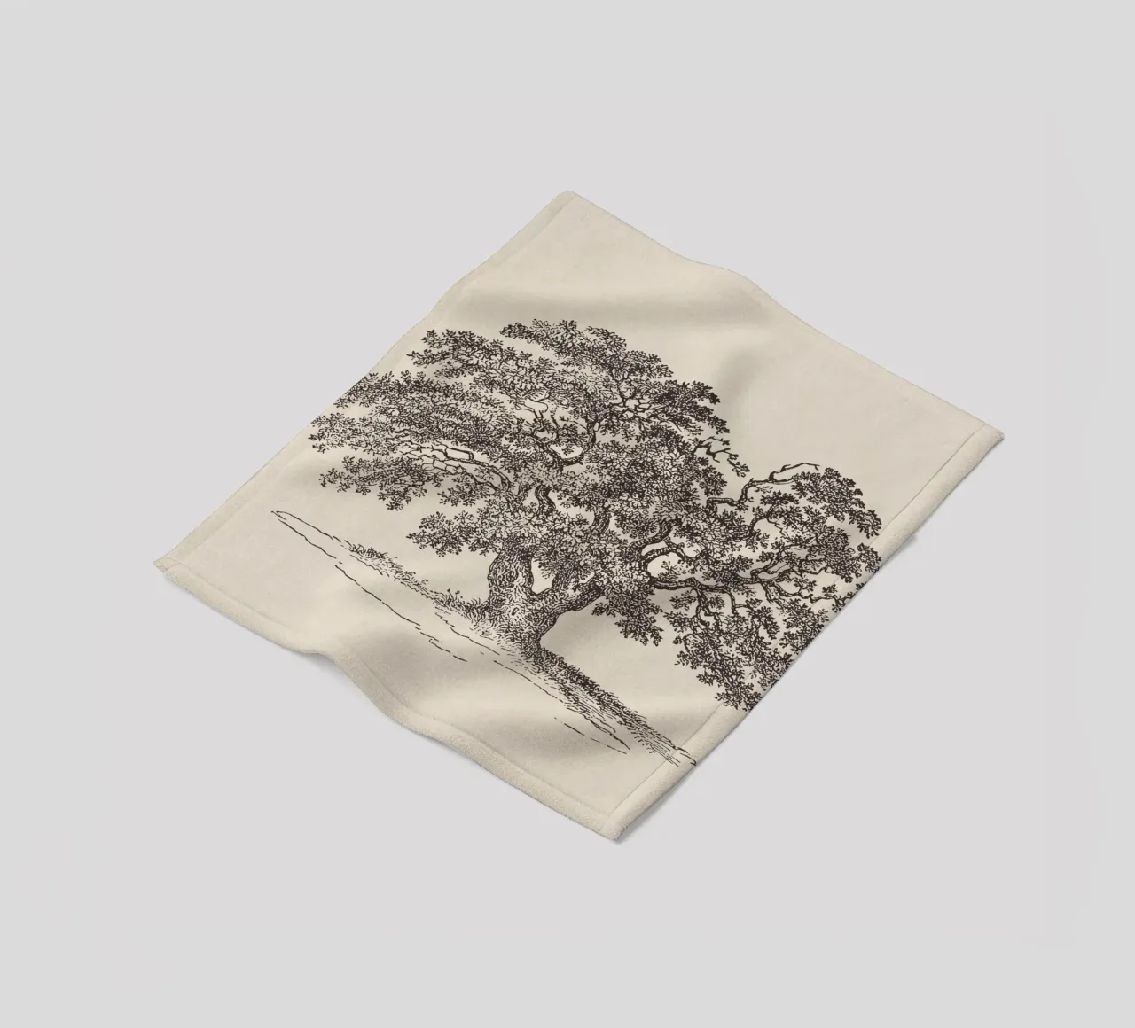 Oak Tree Sketch no. 1 coperta in pile da apoloprints