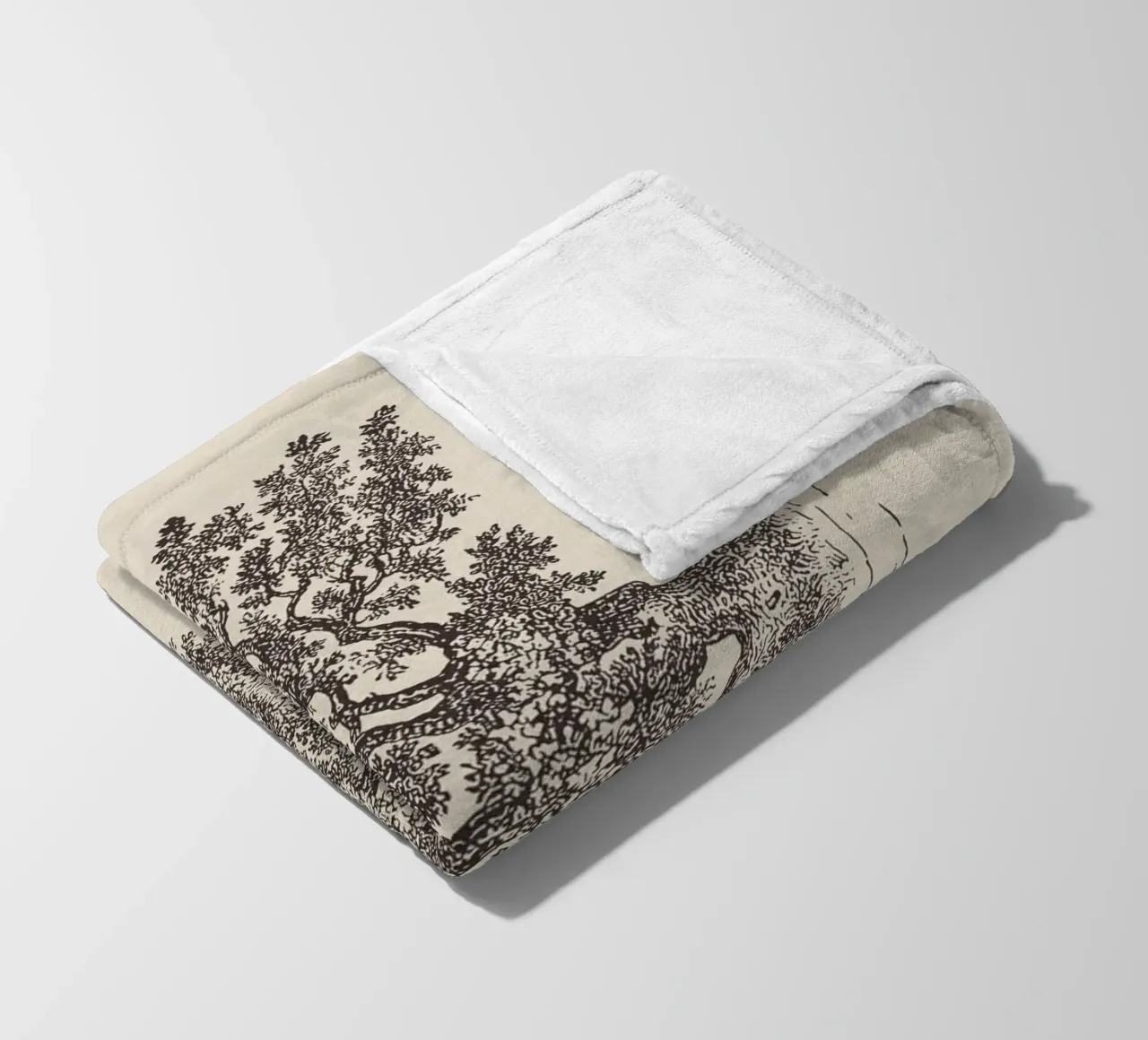 Oak Tree Sketch no. 1 coperta in pile da apoloprints