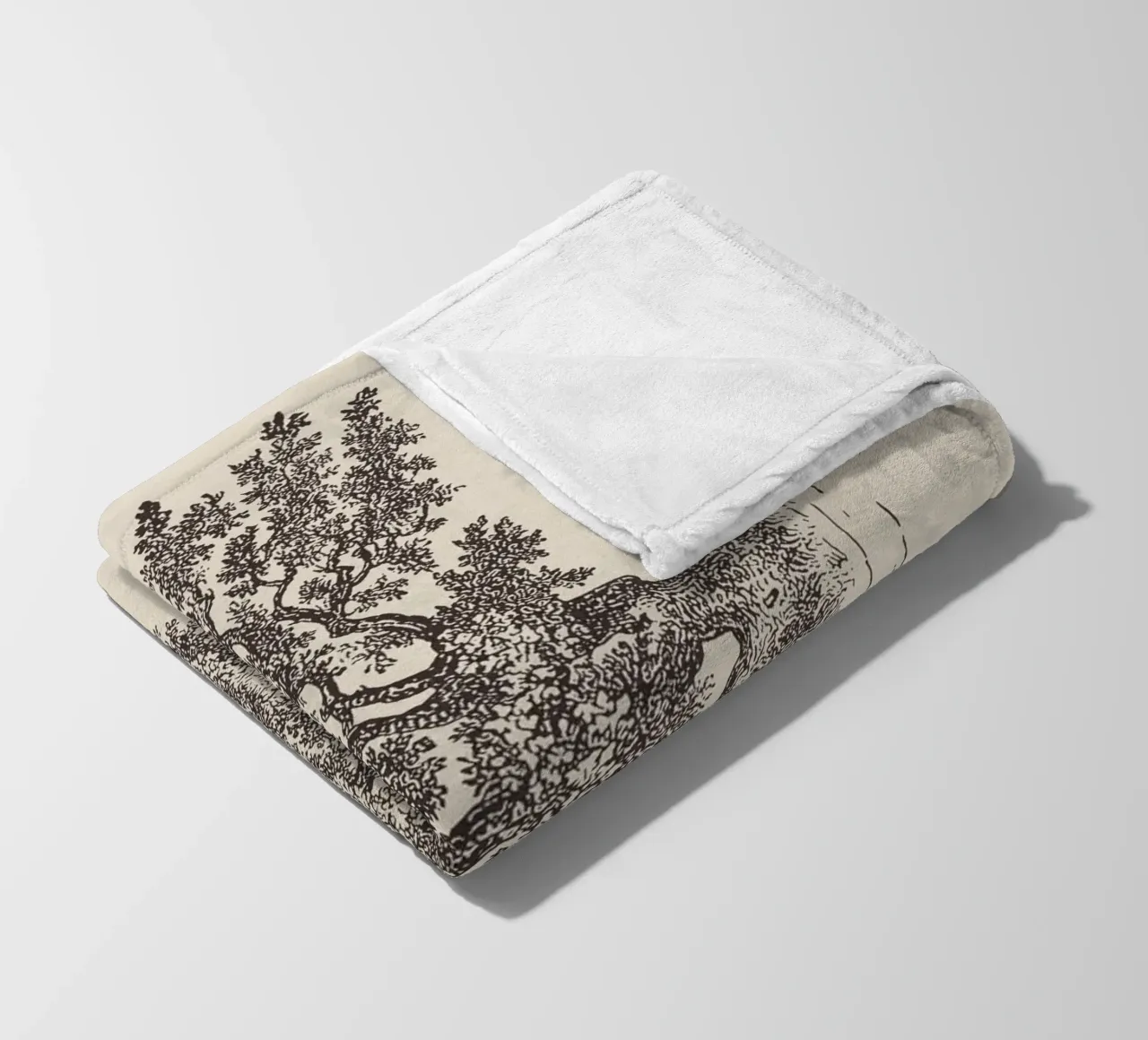 Oak Tree Sketch no. 1 coperta in pile da apoloprints