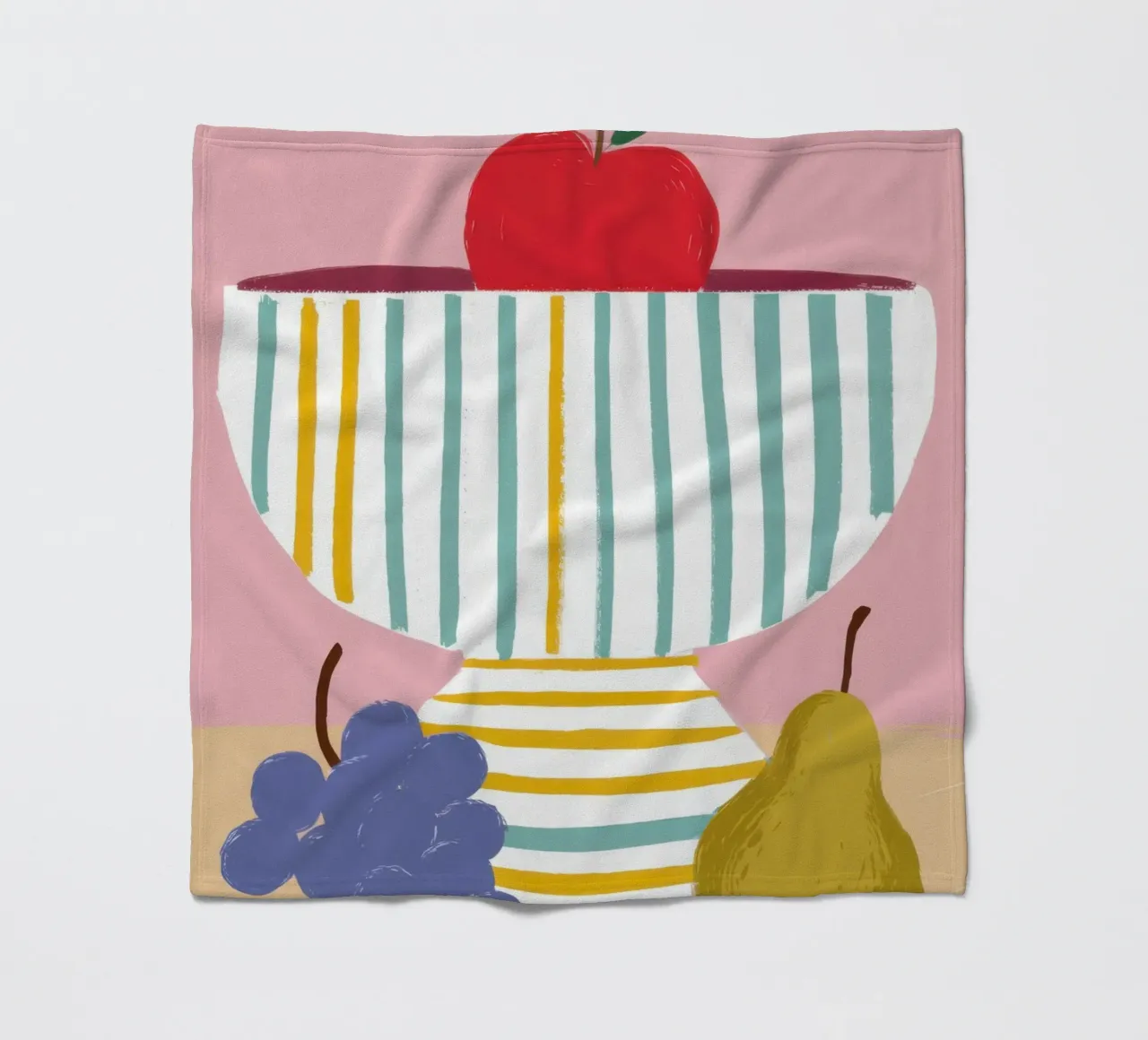 Frutta in ciotola a righe coperta in pile da Mark Solaria