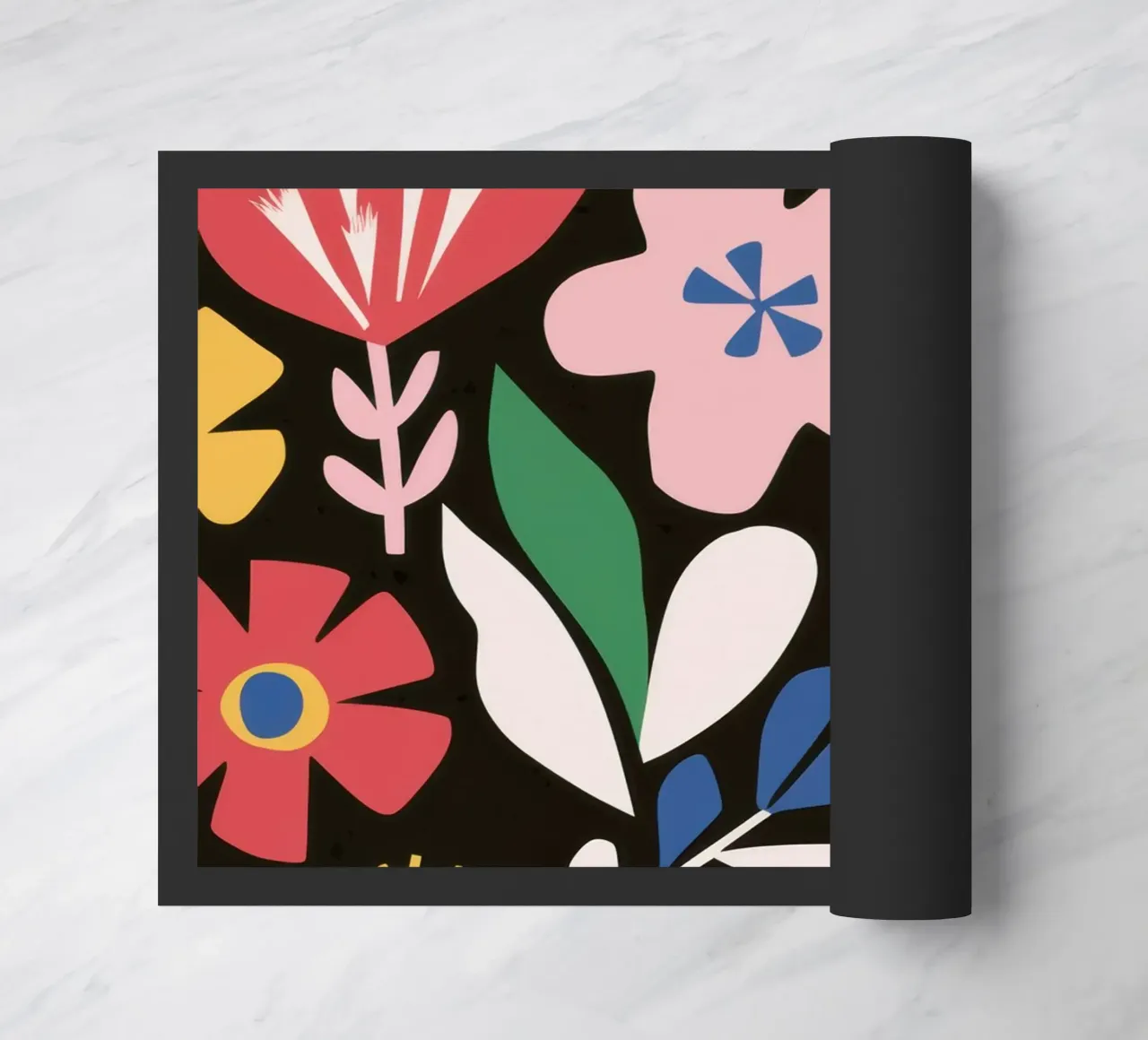 Joyful garden pattern doormat by Thistle Bloom