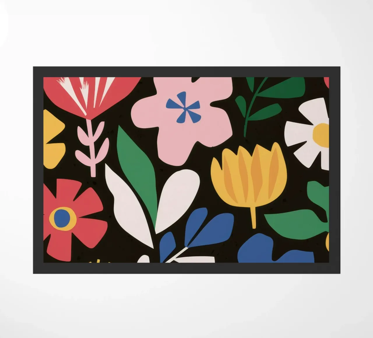 Joyful garden pattern doormat by Thistle Bloom