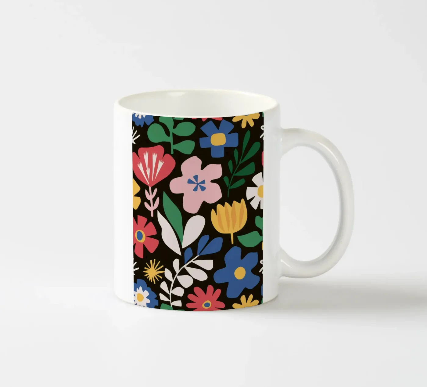 Joyful garden pattern ceramic mug by Thistle Bloom