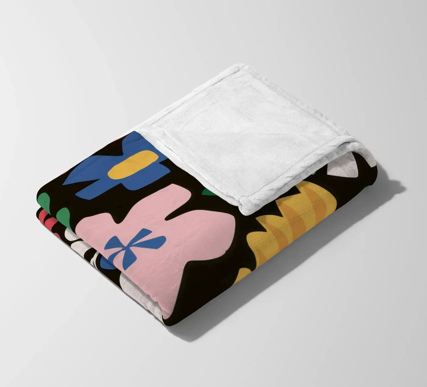 Joyful garden pattern fleece blanket by Thistle Bloom