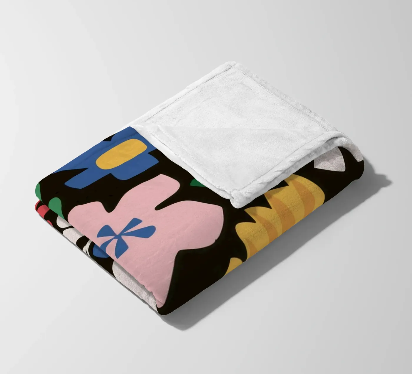Joyful garden pattern fleece blanket by Thistle Bloom
