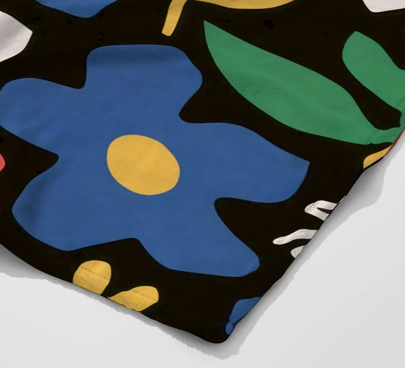 Joyful garden pattern fleece blanket by Thistle Bloom