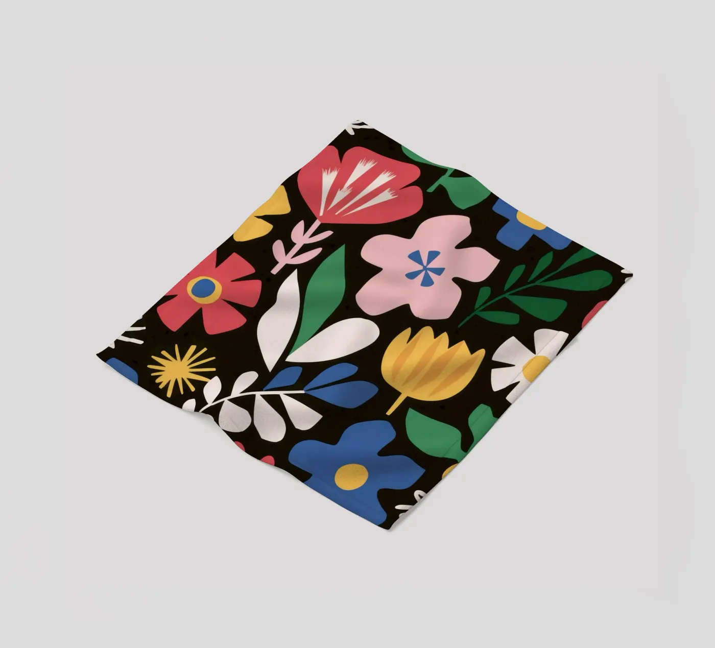 Joyful garden pattern fleece blanket by Thistle Bloom