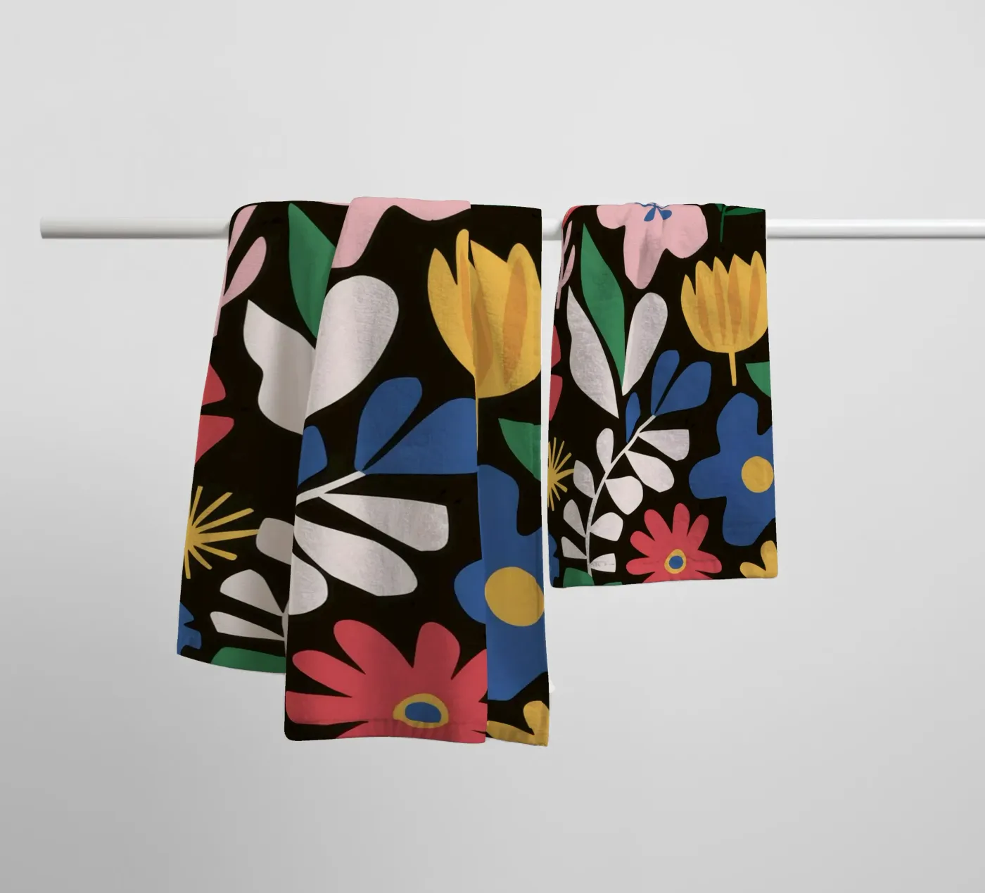 Joyful garden pattern towel by Thistle Bloom