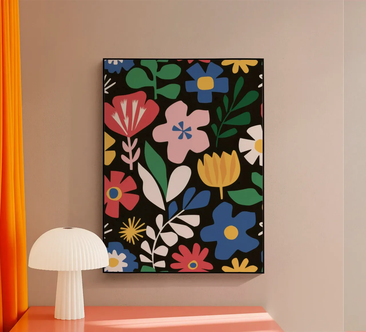 Joyful garden pattern acrylic glass by Thistle Bloom