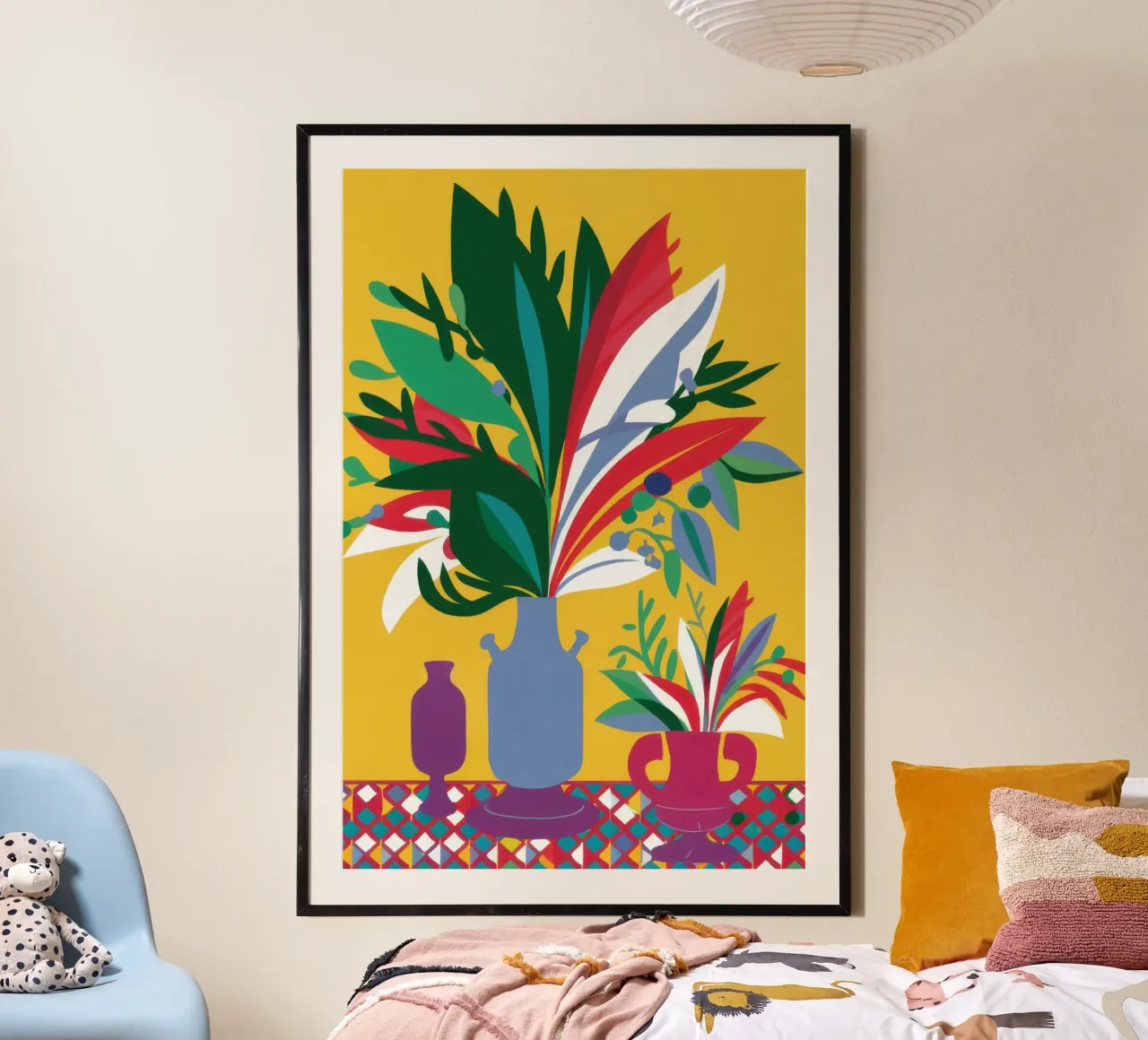 Cromatico Still life Burst poster con telaio in alluminio da Gaia Viesta