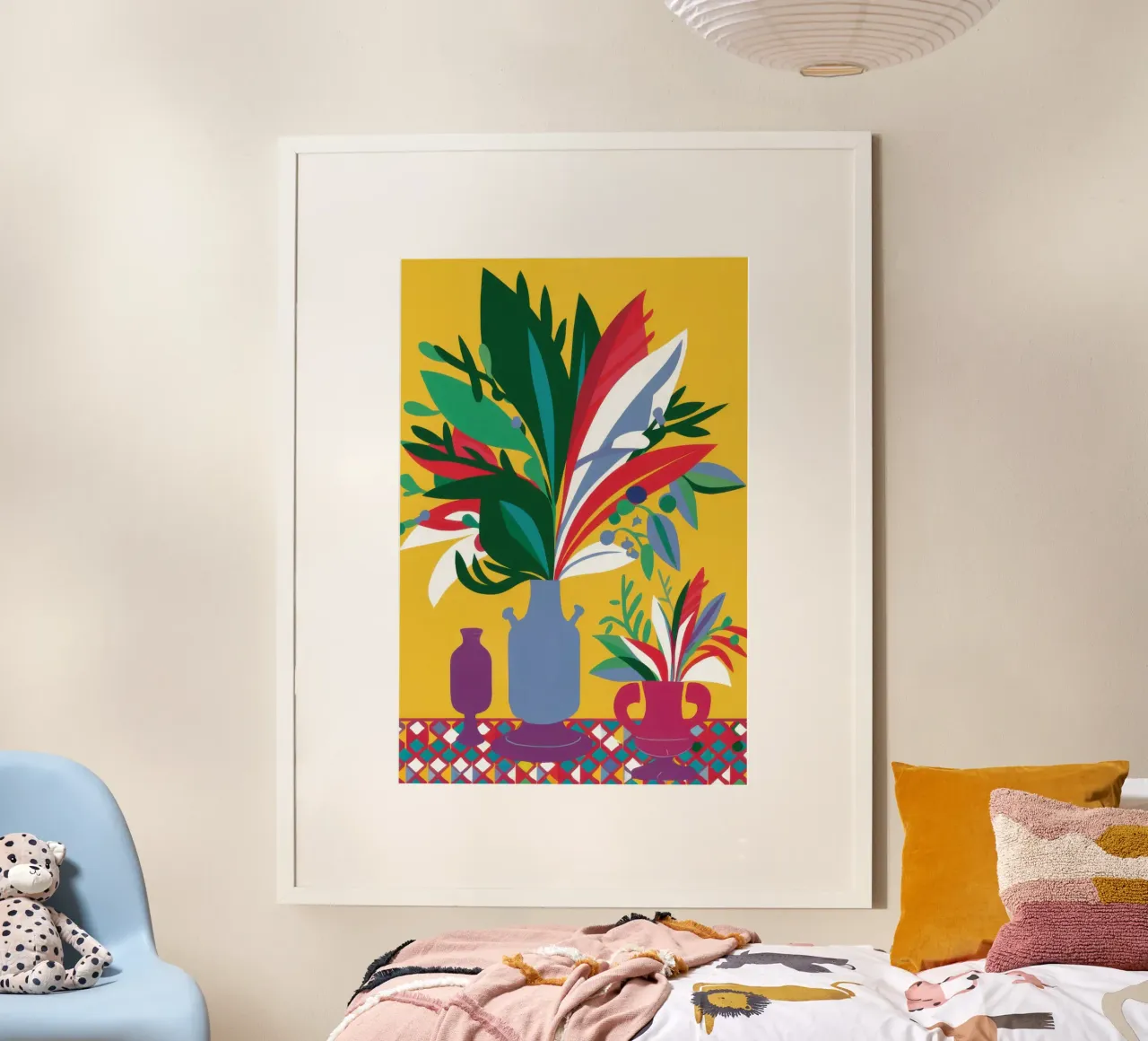 Cromatico Still life Burst poster con telaio in alluminio da Gaia Viesta
