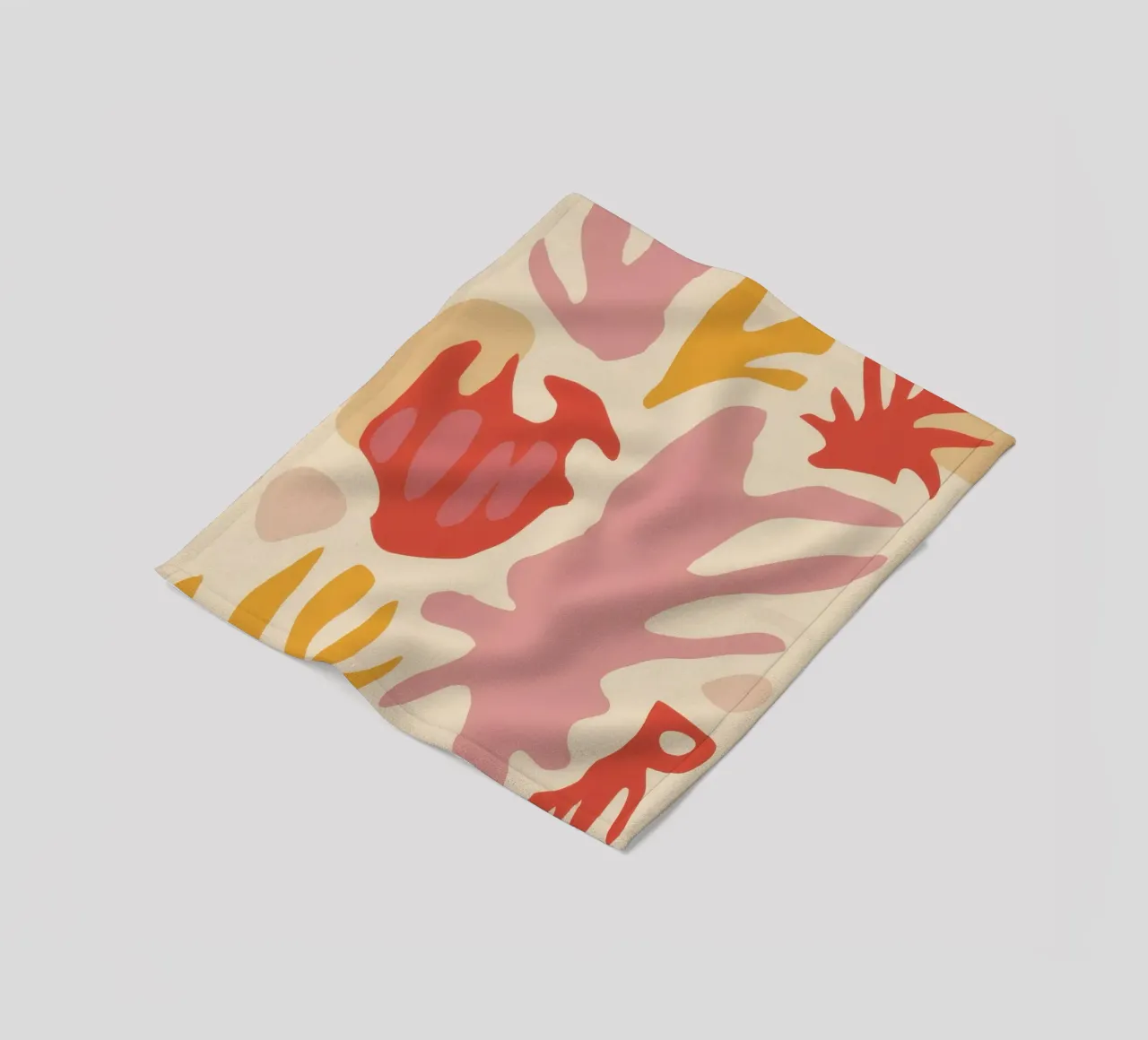 Speelse abstracte vormen fleecedeken van Gaia Viesta