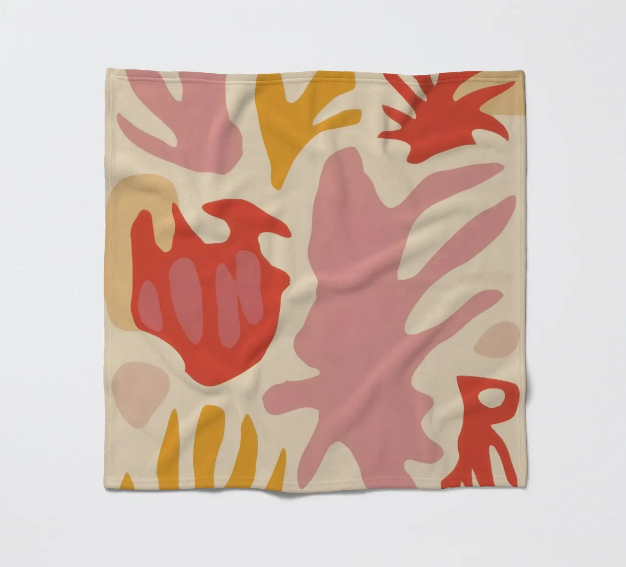 Speelse abstracte vormen fleecedeken van Gaia Viesta