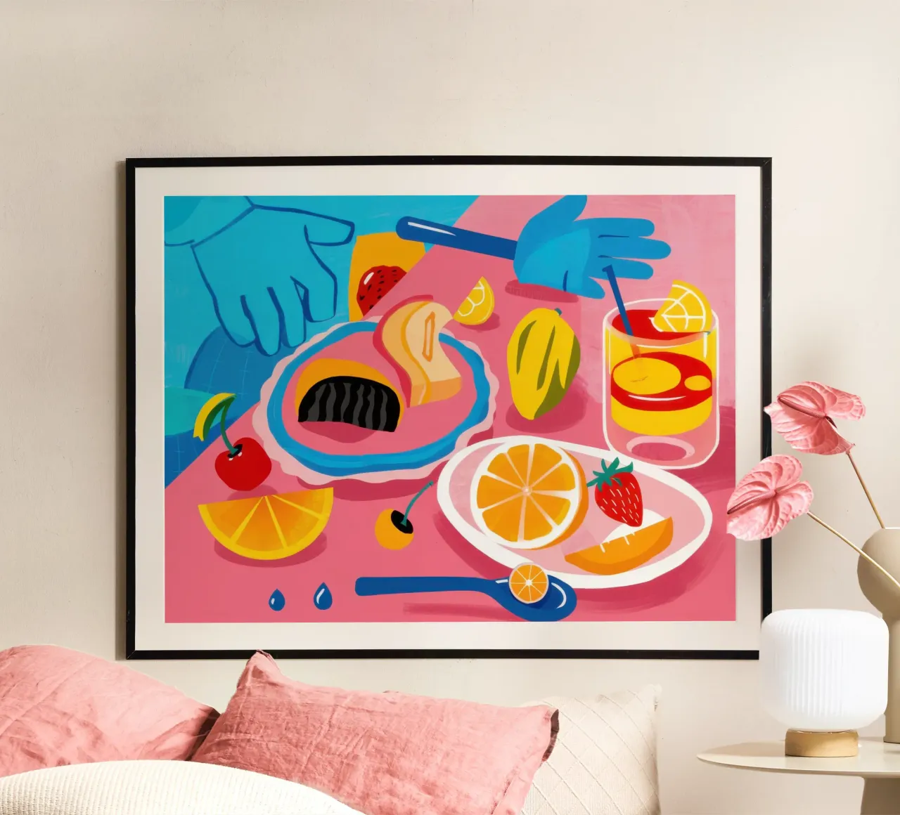Zomer Smoothie Flatlay poster van Mark Solaria