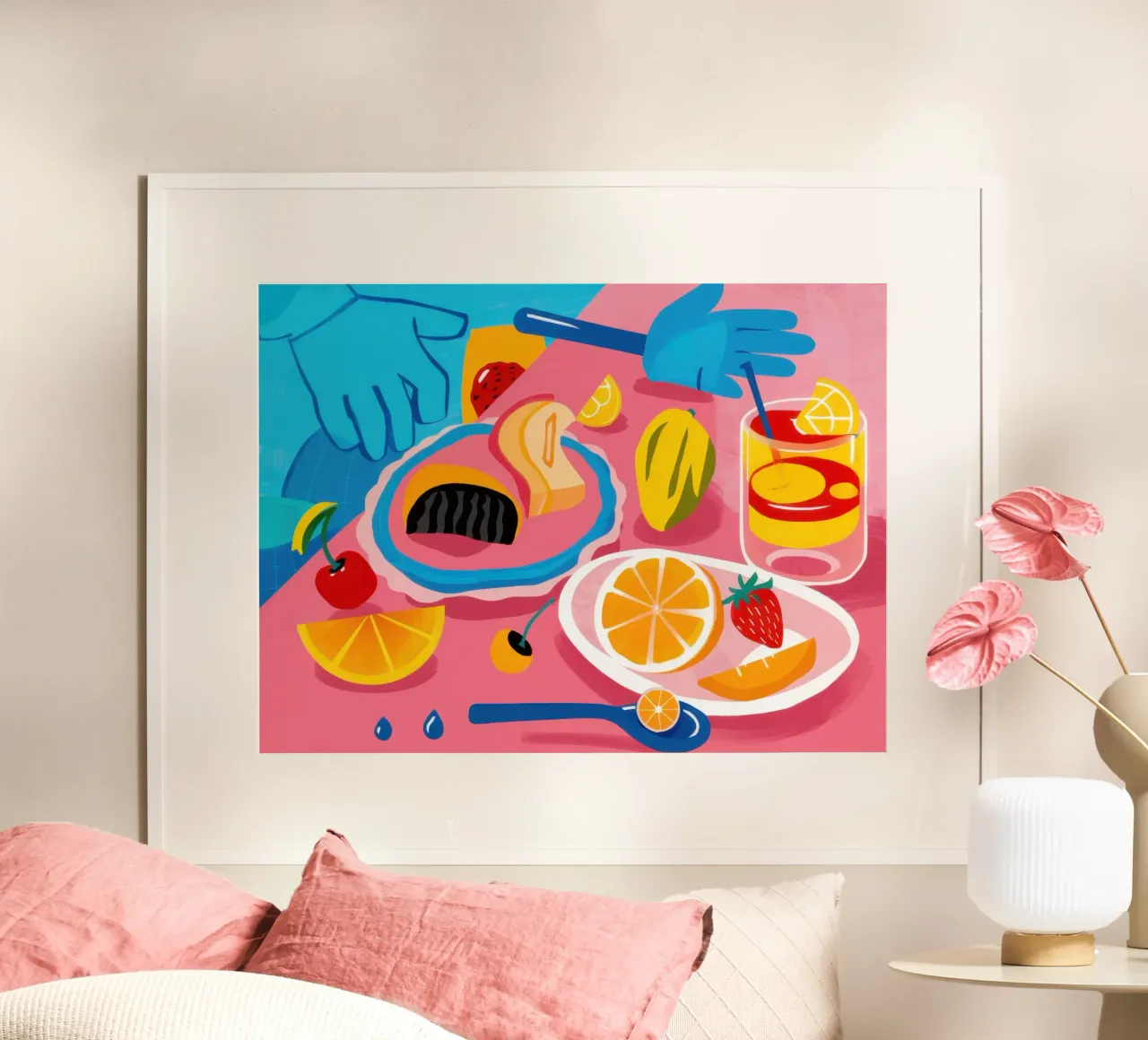 Zomer Smoothie Flatlay poster van Mark Solaria