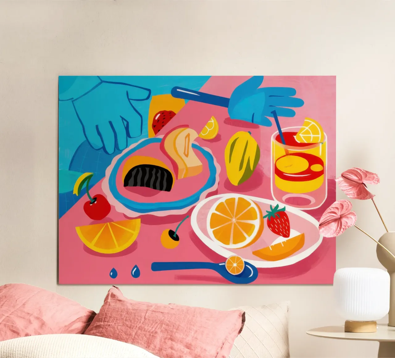 Zomer Smoothie Flatlay poster van Mark Solaria