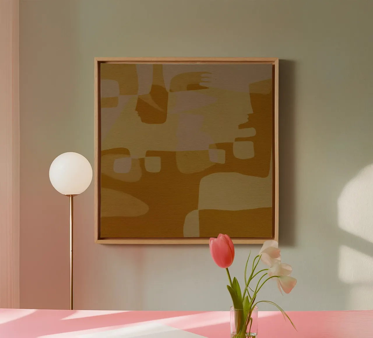 Unfolding 4 tela con Cornice a cassetta da Shatha Al Dafai