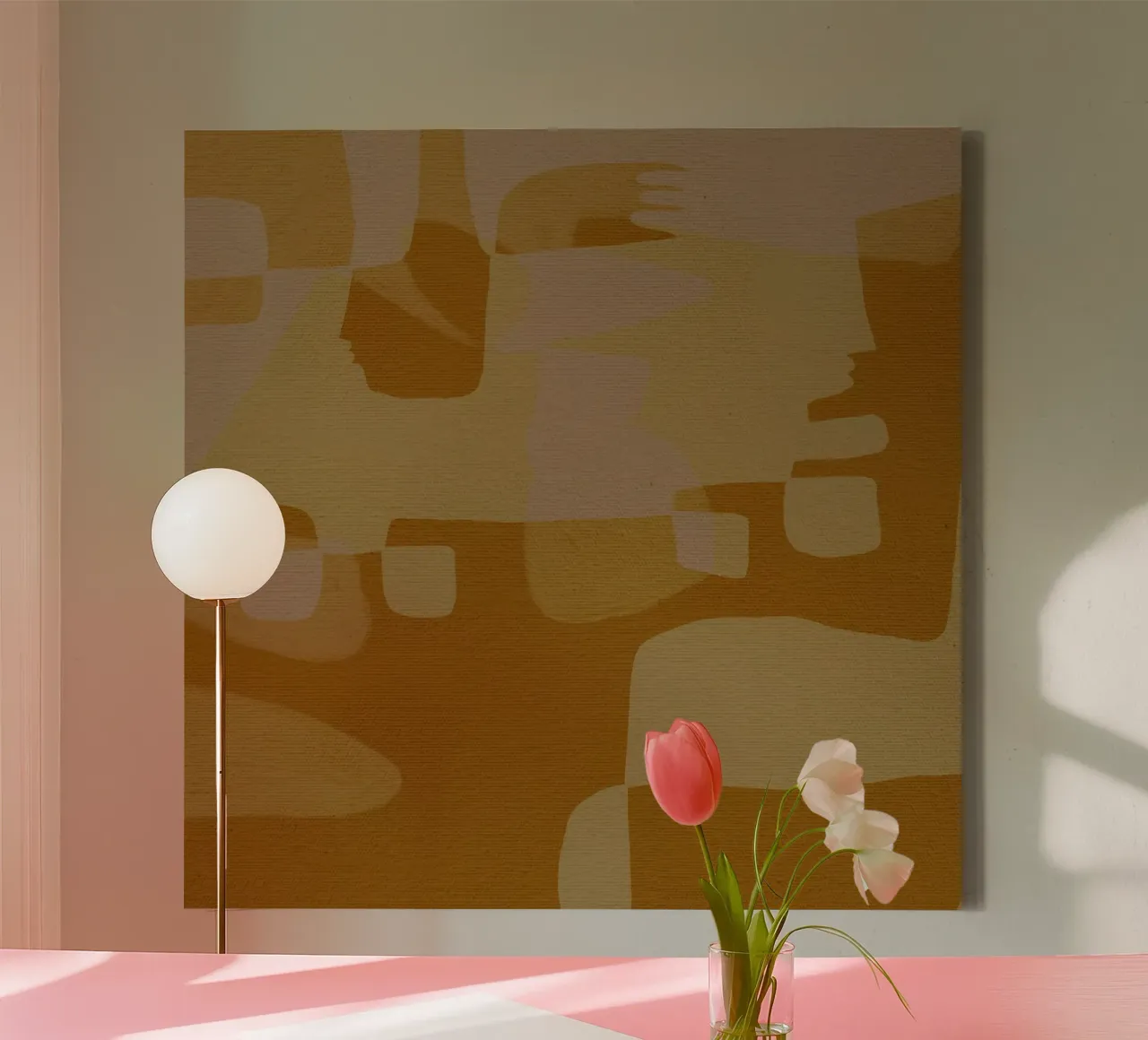 Unfolding 4 tela con Cornice a cassetta da Shatha Al Dafai