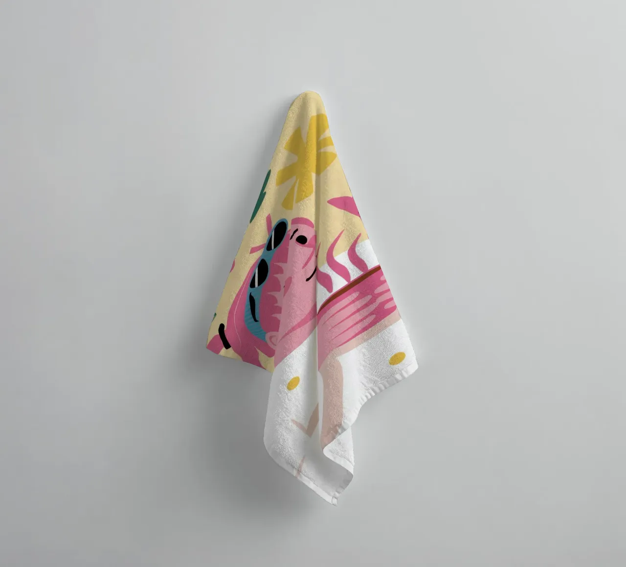 Pink Cat Cuddle towel by Gaia Viesta