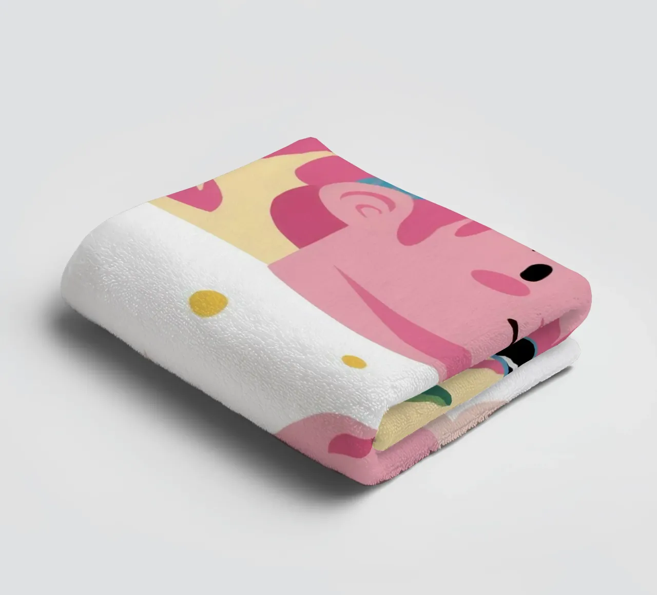 Pink Cat Cuddle towel by Gaia Viesta