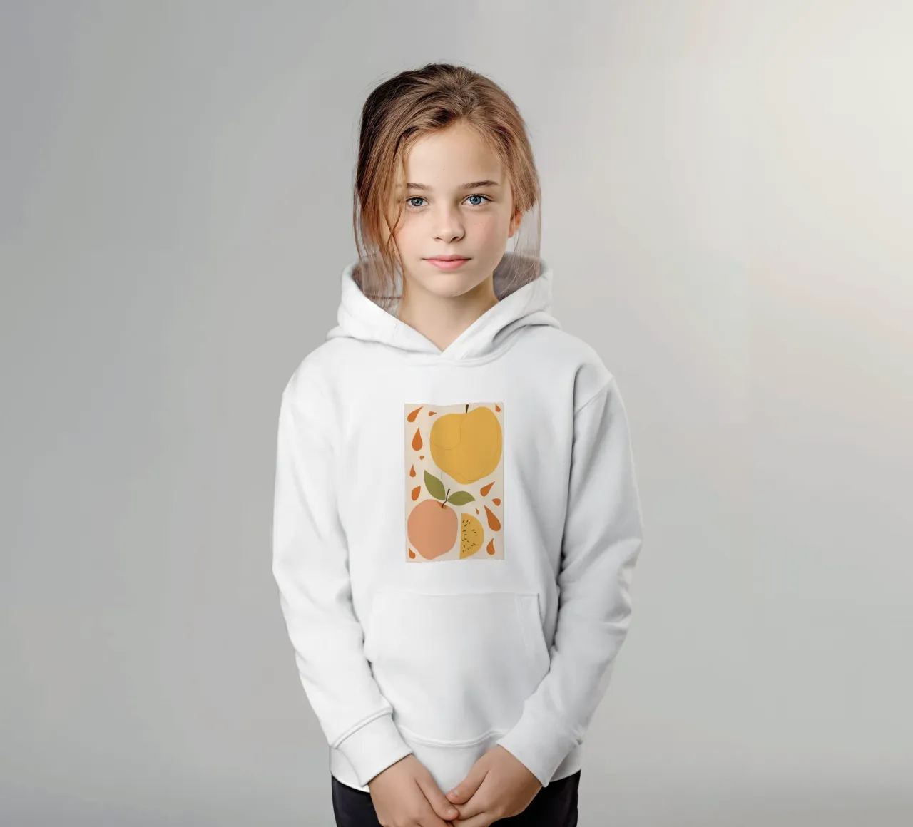 Fette di pesca astratte felpa bambino con cappuccio da Mark Solaria