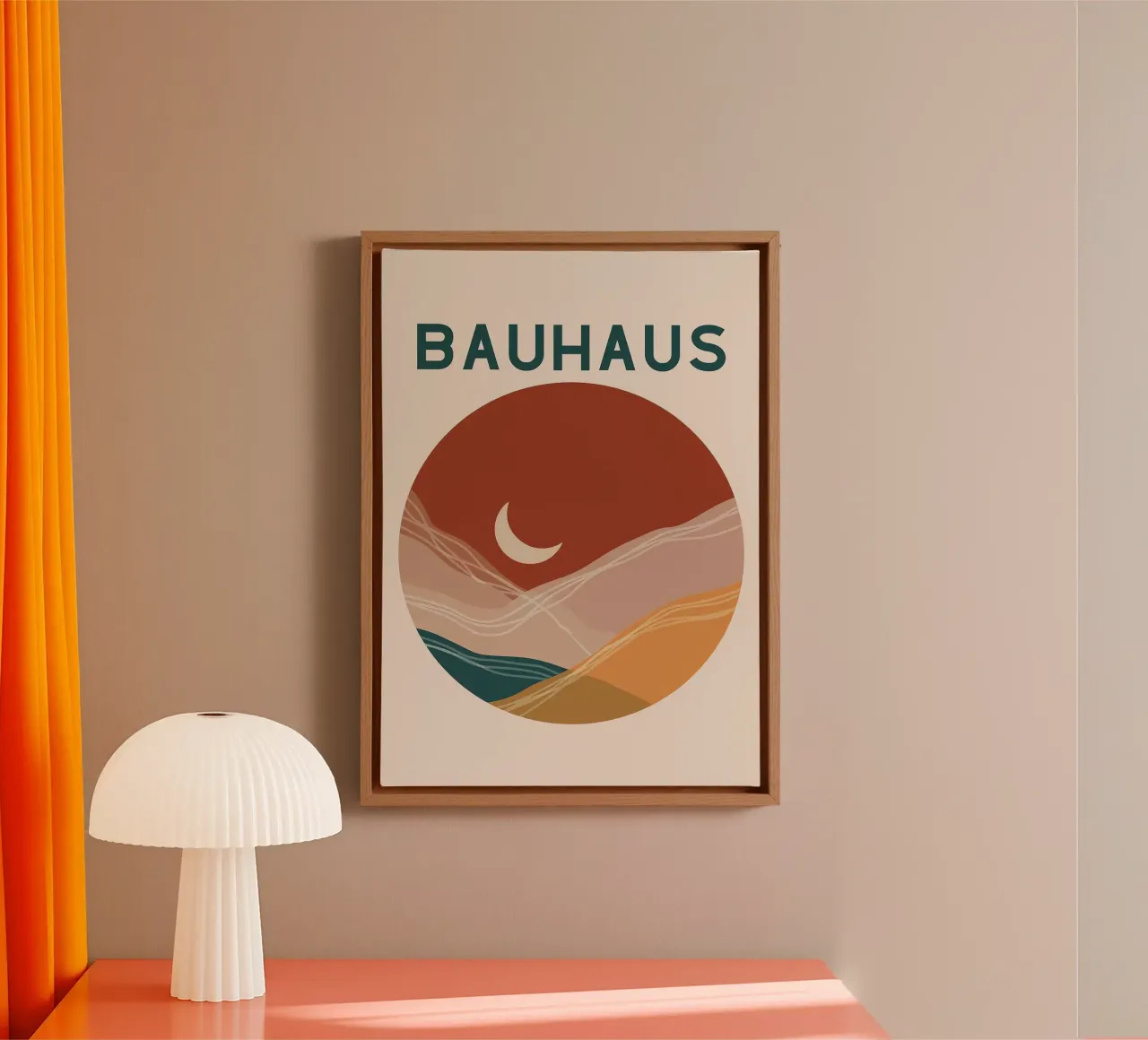 Bauhaus-kunst canvas met Baklijst van Narciso