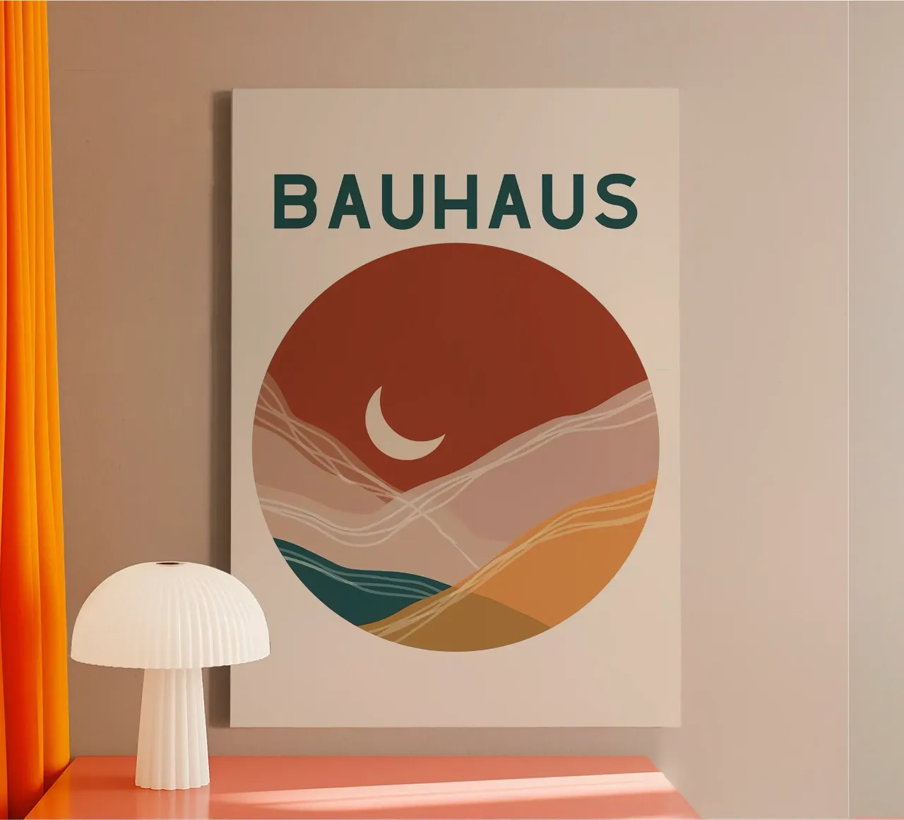 Bauhaus-kunst canvas met Baklijst van Narciso