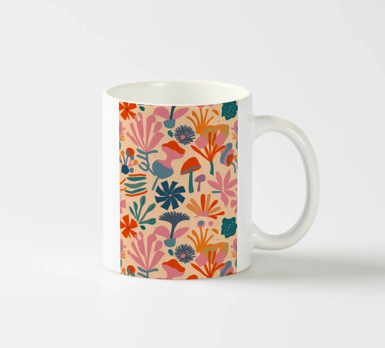 Arazzo floreale retrò tazza in ceramica da Gaia Viesta