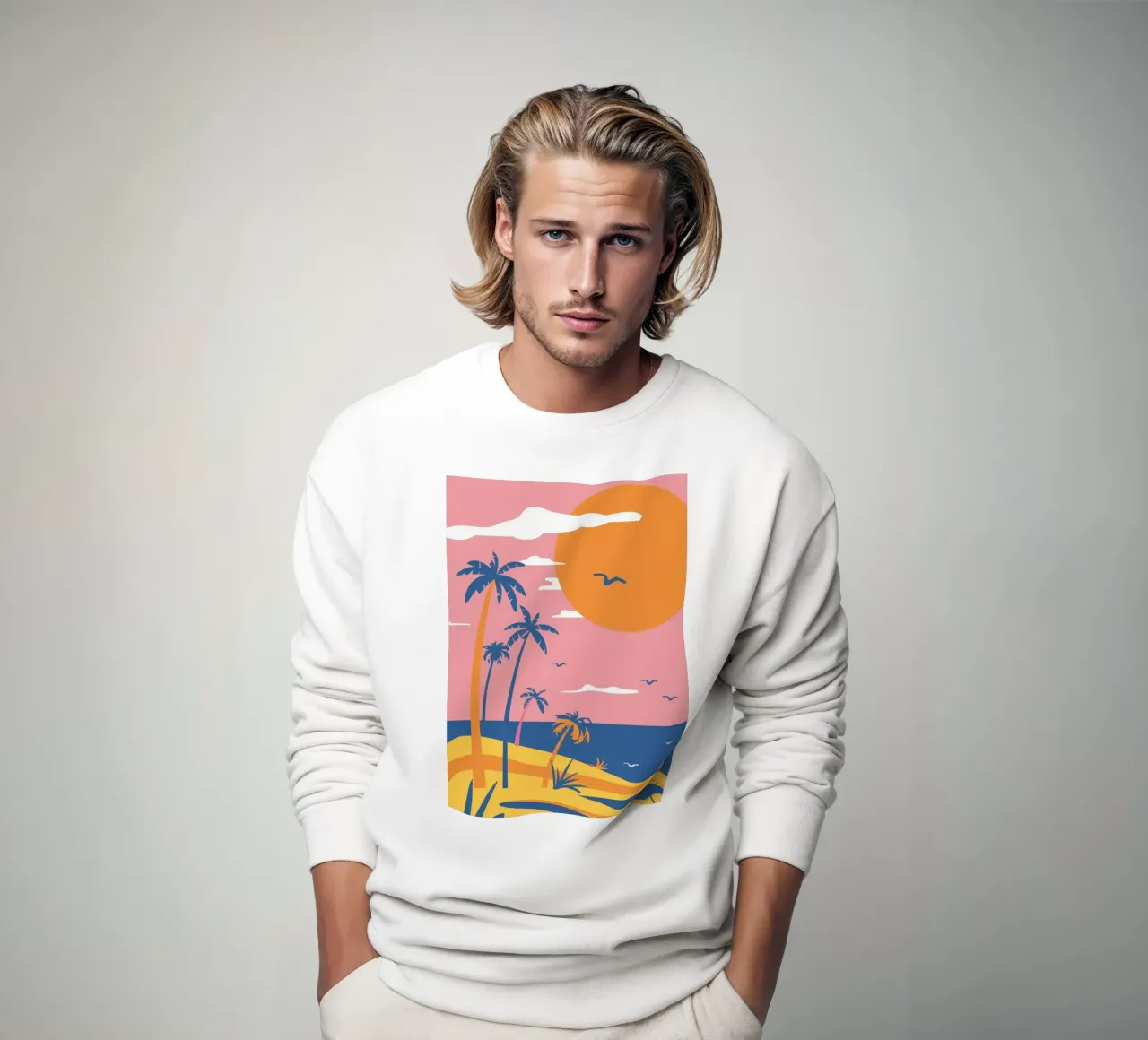 Pastel Beach Serenity sudadera de Thistle Bloom