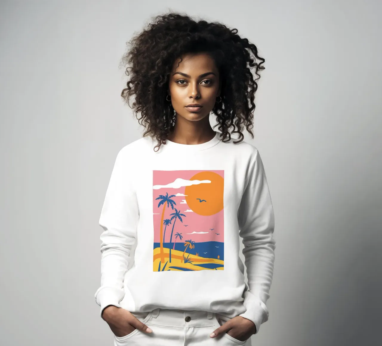 Pastel Beach Serenity sudadera de Thistle Bloom