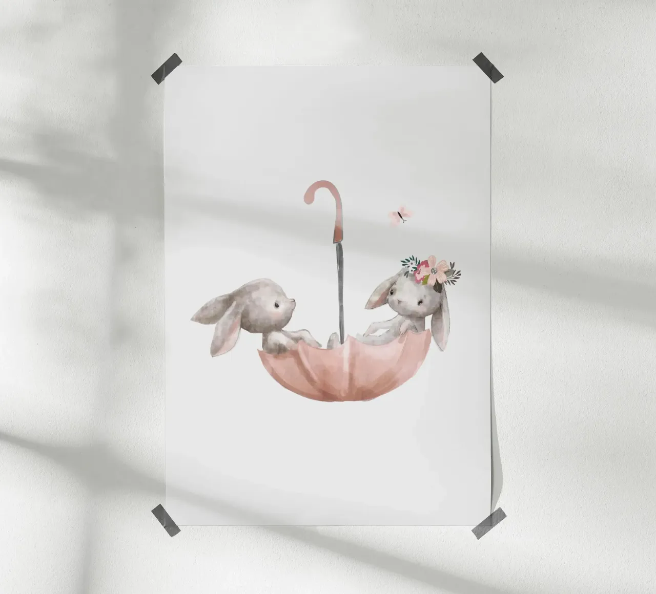 Ombrello coniglietti poster con telaio in alluminio da muench benjamin