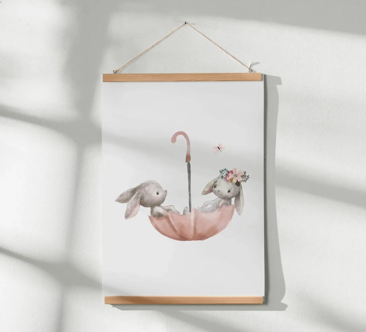 Ombrello coniglietti poster con telaio in alluminio da muench benjamin