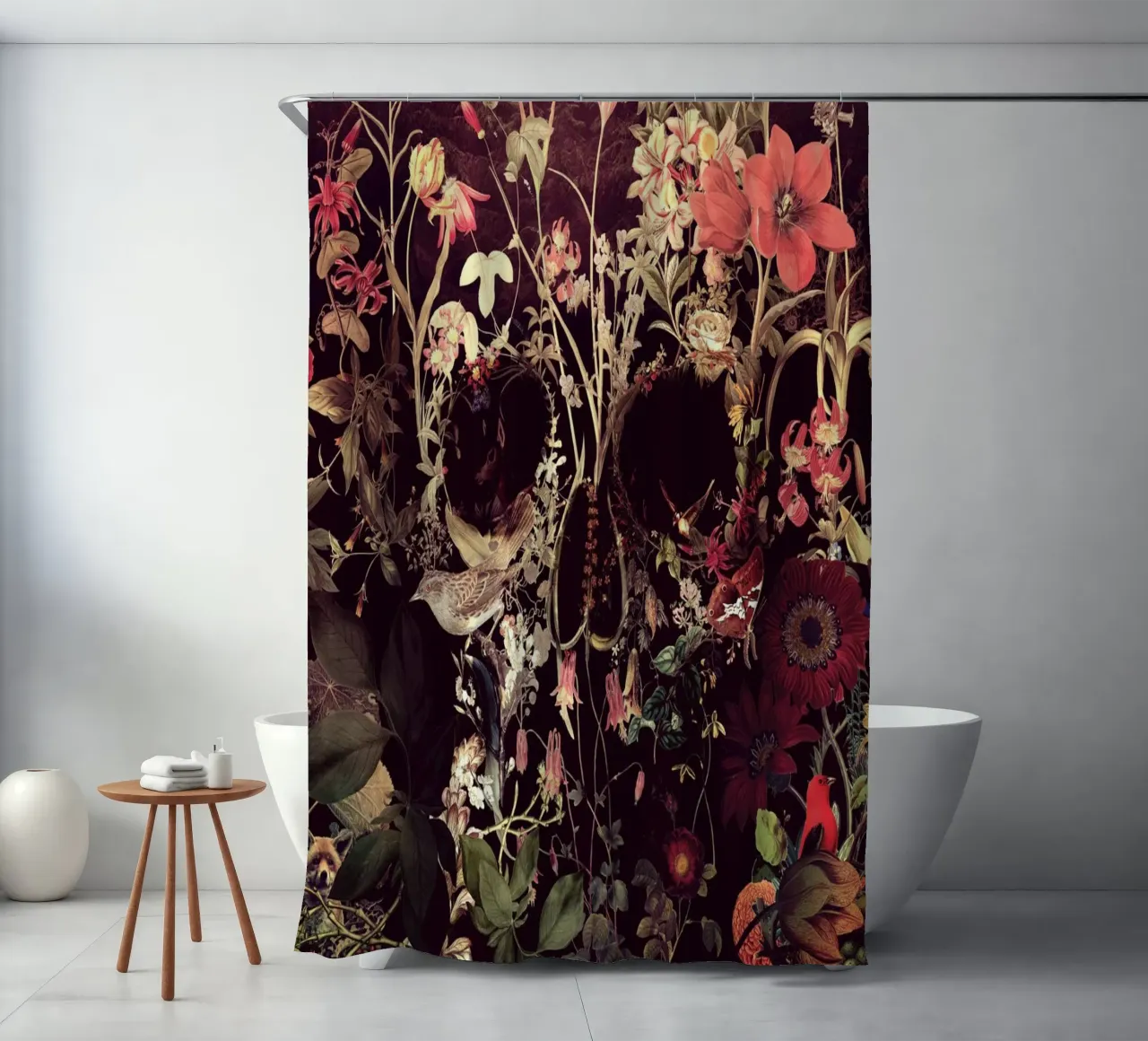 Bloom Skull tenda da doccia da Ali Gulec
