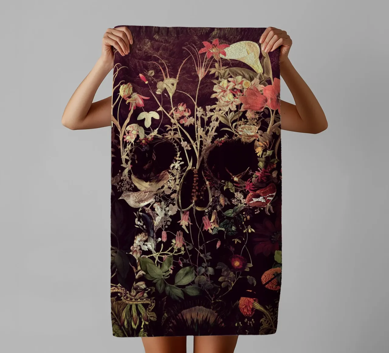 Bloom Skull asciugamano da bagno da Ali Gulec