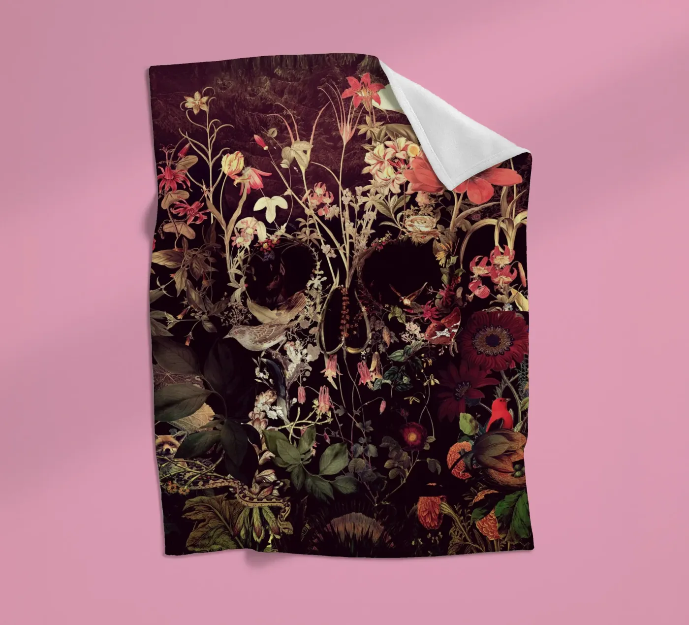 Bloom Skull fleecedeken van Ali Gulec