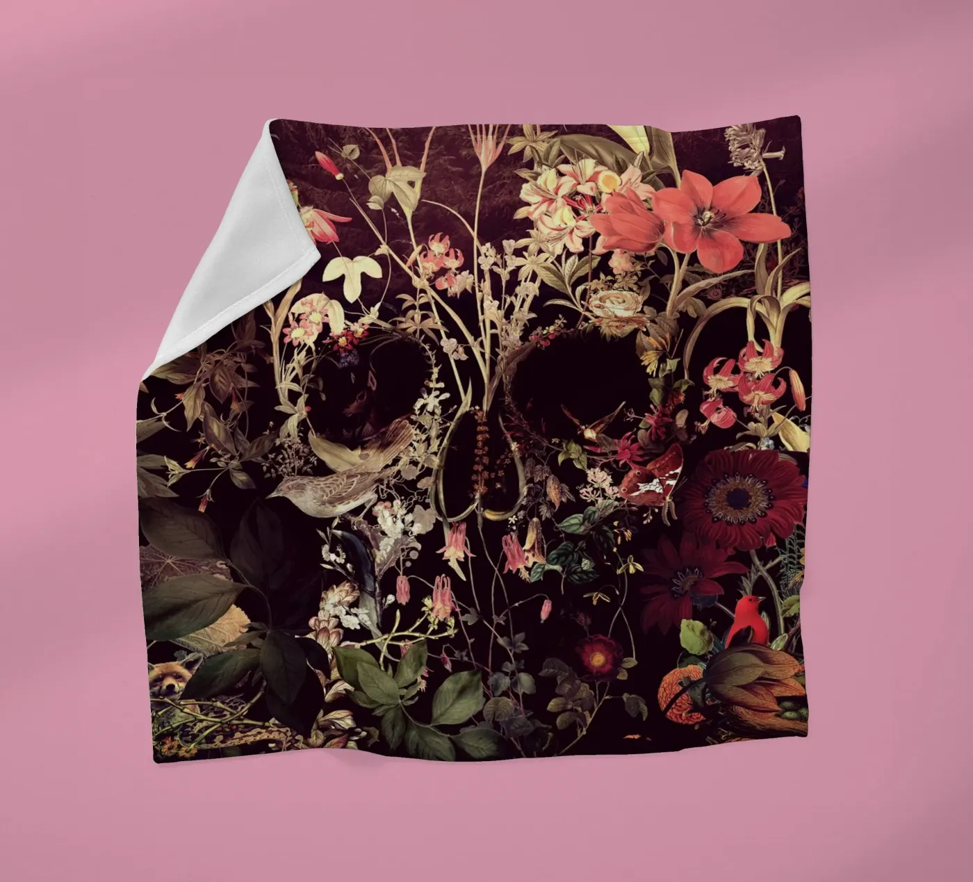 Bloom Skull fleecedeken van Ali Gulec