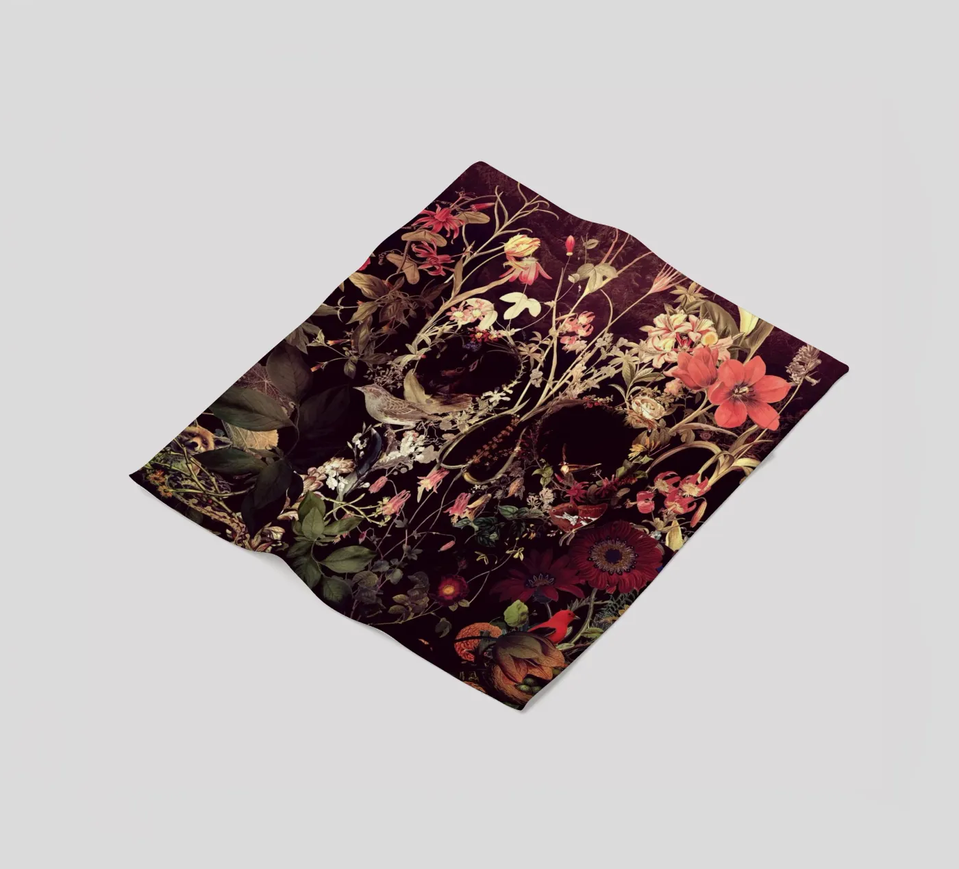 Bloom Skull fleecedeken van Ali Gulec