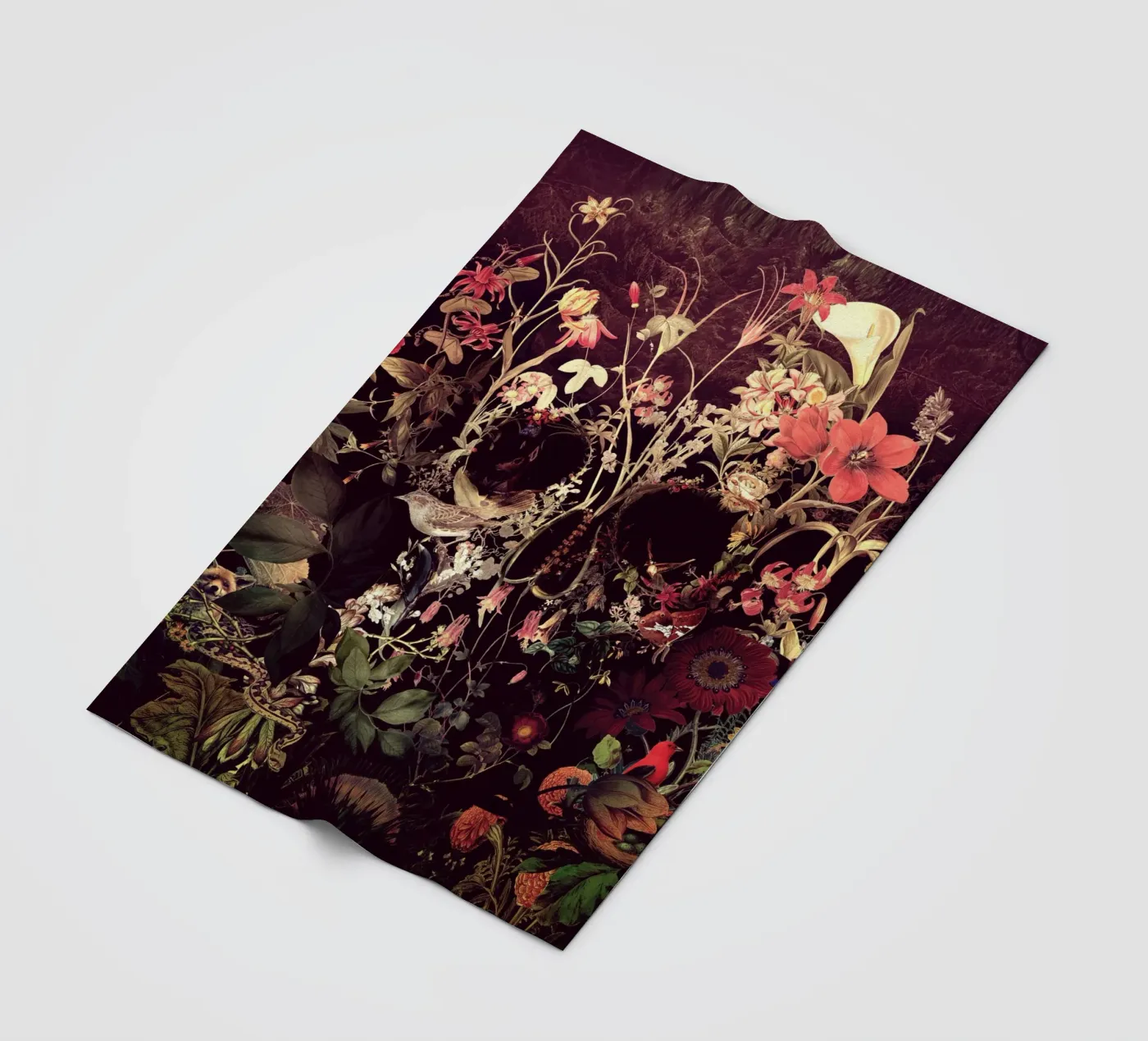 Bloom Skull fleecedeken van Ali Gulec