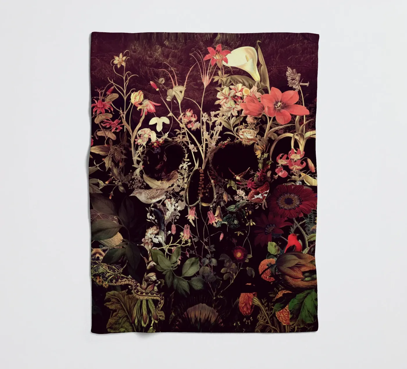 Bloom Skull fleecedeken van Ali Gulec