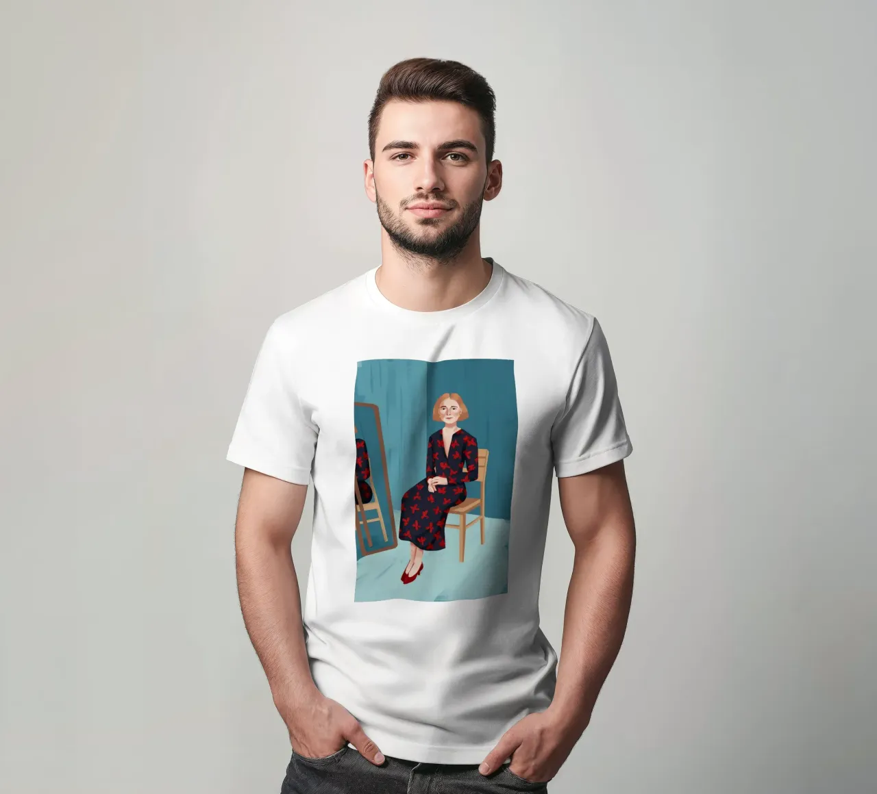 Riflesso nello specchio t-shirt da Thistle Bloom