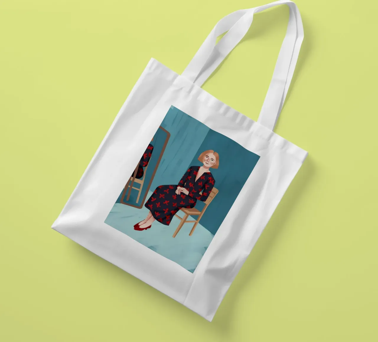 Riflesso nello specchio borsa in juta da Thistle Bloom