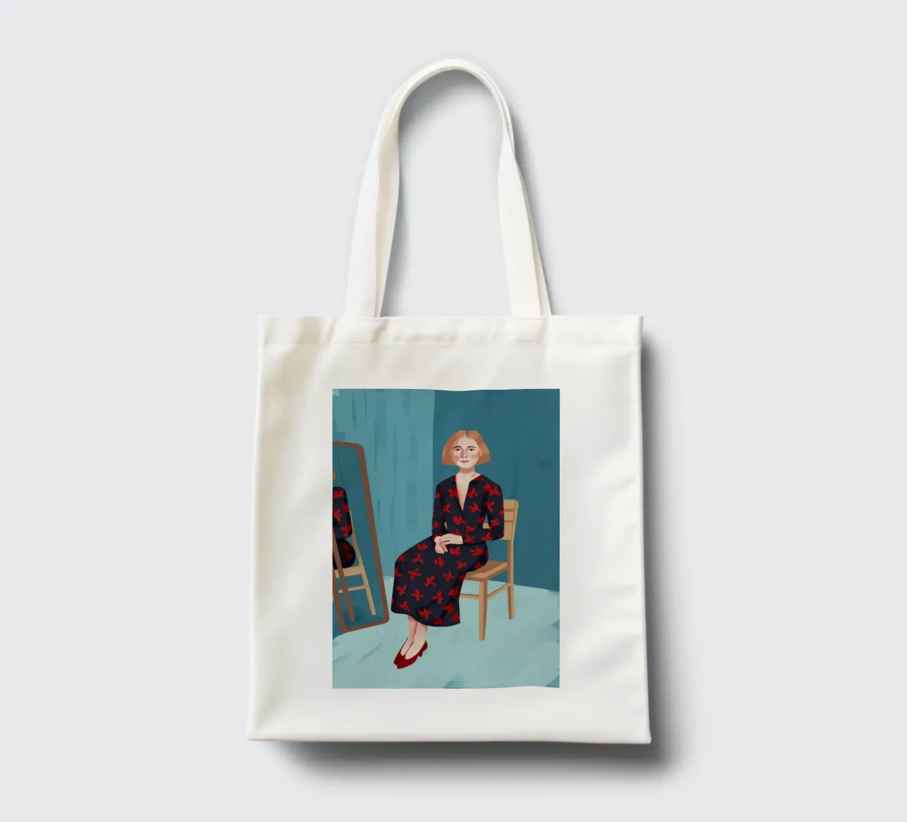 Riflesso nello specchio borsa in juta da Thistle Bloom