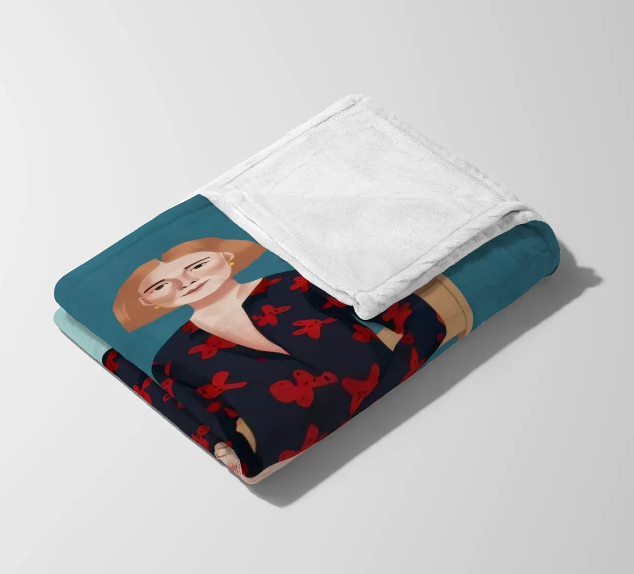 Riflesso nello specchio coperta in pile da Thistle Bloom