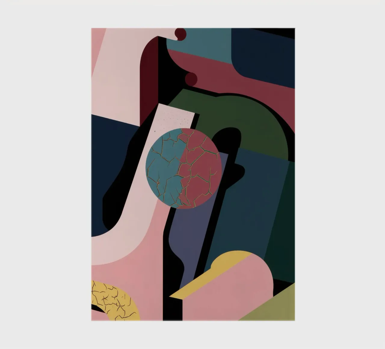 Muted Figures in Space notebook by Thistle Bloom