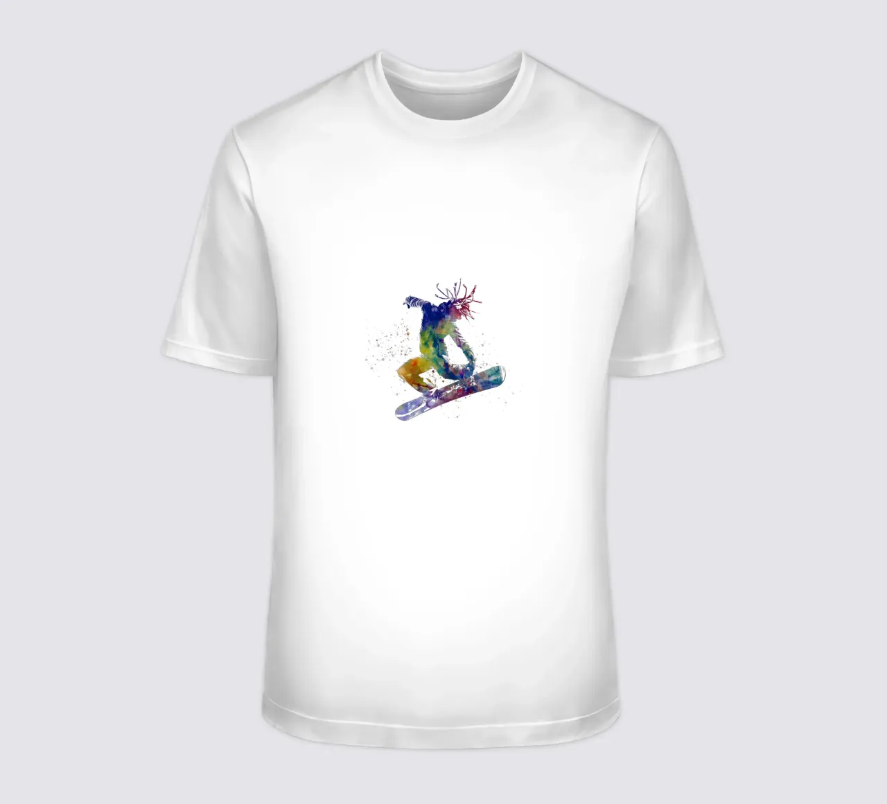 Snowboarder in acquerello t-shirt da ⚽ Sports Pulse