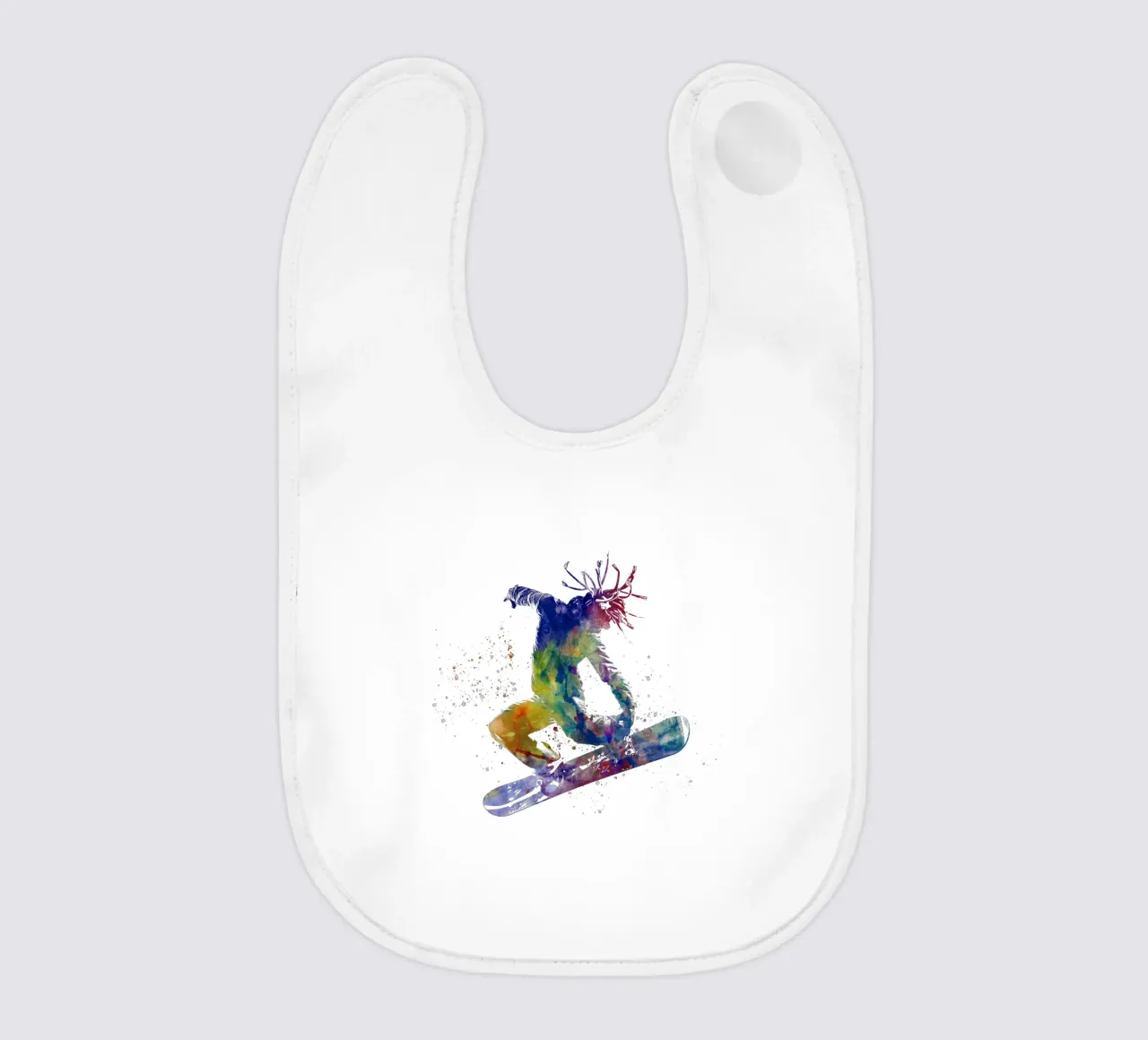 Snowboarder in acquerello bavaglino da ⚽ Sports Pulse