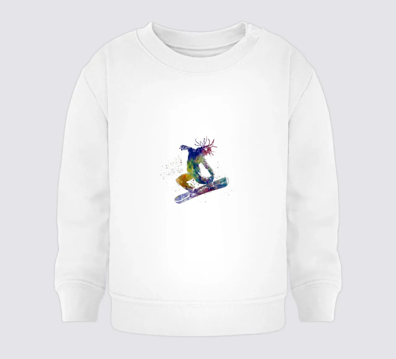 Snowboarder in acquerello felpa neonato da ⚽ Sports Pulse