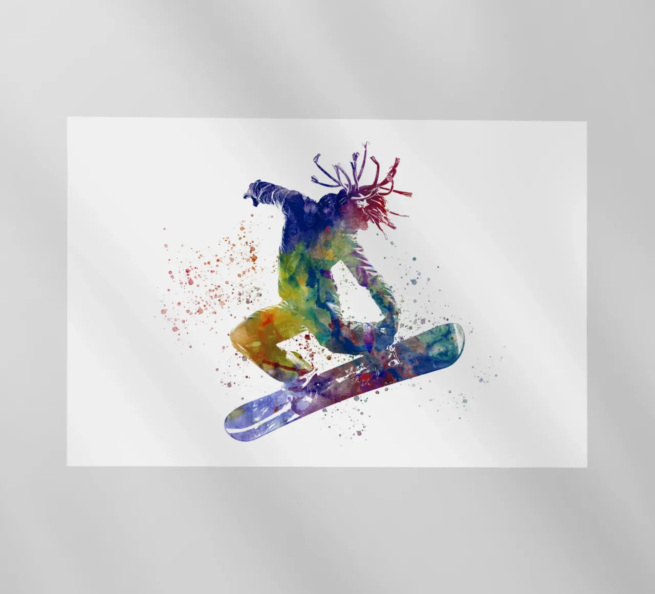 Snowboarder in acquerello pellicola backlit da ⚽ Sports Pulse